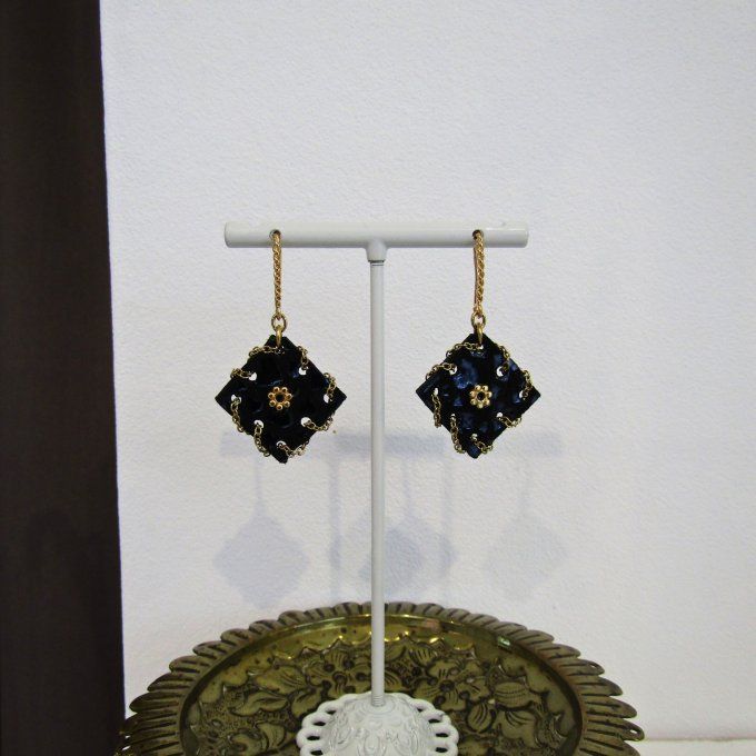 BOUCLES AMARANDE NOIRES