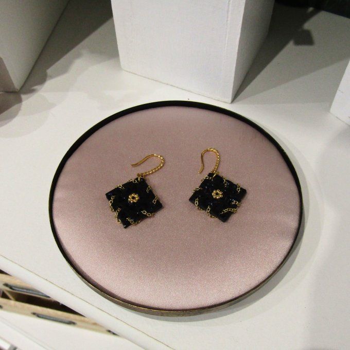 BOUCLES AMARANDE NOIRES