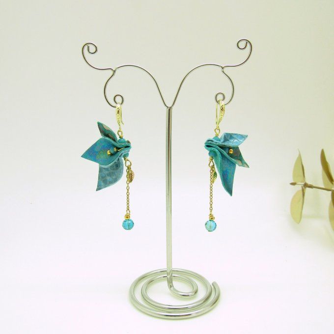 BOUCLES ANCOLIE BLEUES