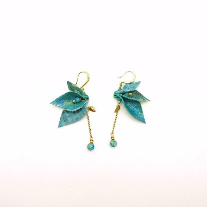 BOUCLES ANCOLIE BLEUES