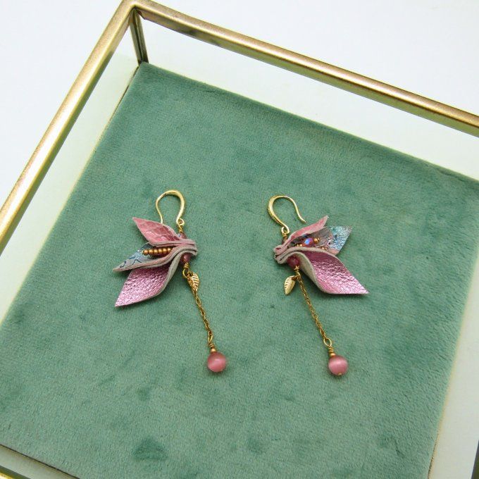BOUCLES ANCOLIE ROSES
