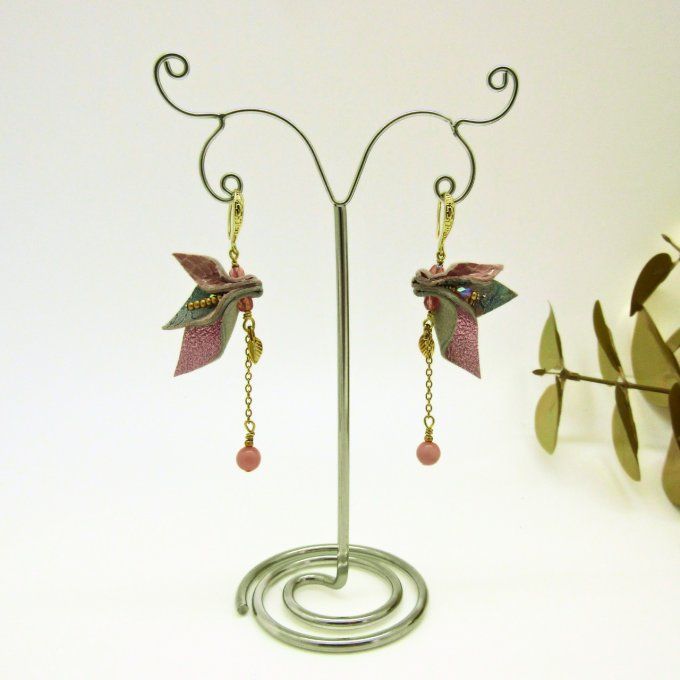 BOUCLES ANCOLIE ROSES