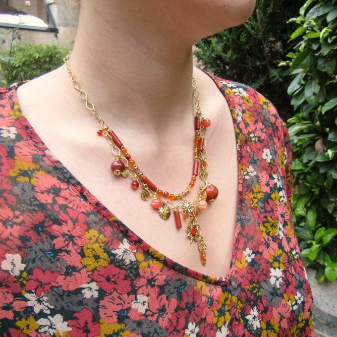 COLLIER ARKANA CORNALINE
