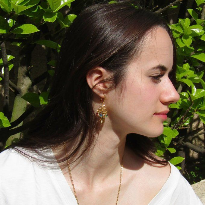 BOUCLES PAGODE ARLEQUIN