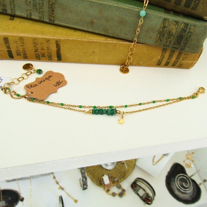 BRACELET BELIZE MALACHITE