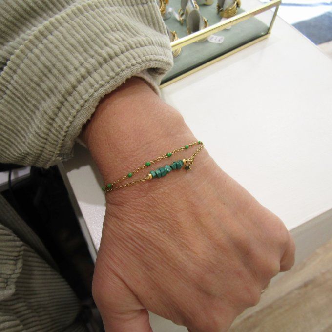 BRACELET BELIZE MALACHITE