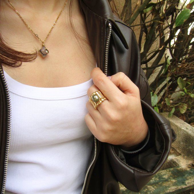 BAGUE BONES PYRITE