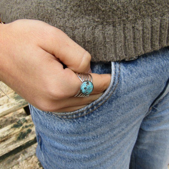 BAGUE BOW TURQUOISE