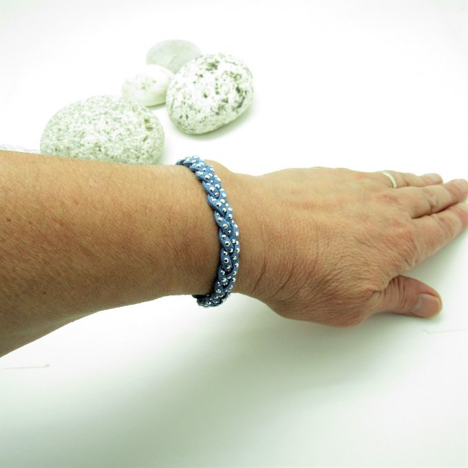 BRACELET BRAID BLEU