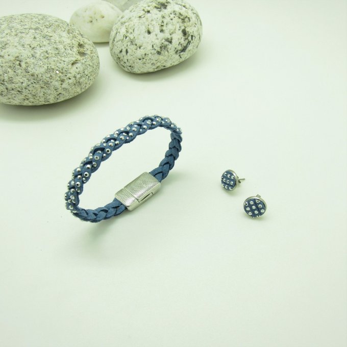 BRACELET BRAID BLEU