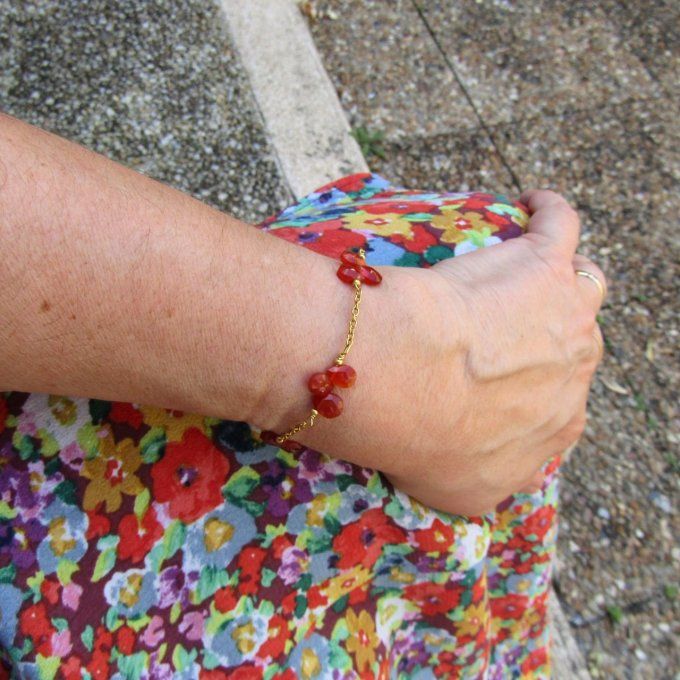 BRACELET BRIOLETTES CORNALINE