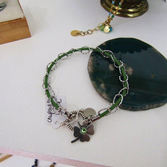 CALYPSO VERT ACIER OU DORE  