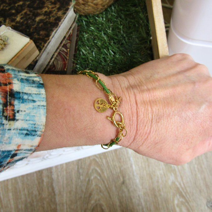 CALYPSO VERT ACIER OU DORE  