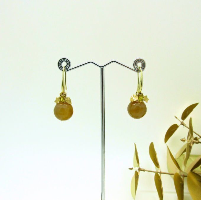 BOUCLES CASSY AGATE OCRE