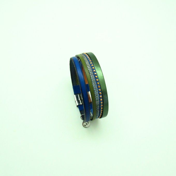  BRACELET CEPHEE BLEU DUR OLIVE