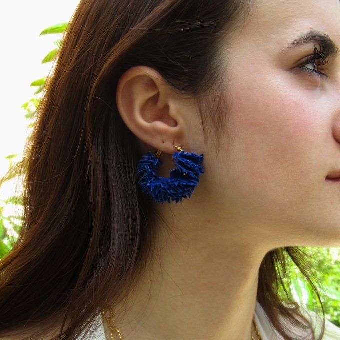 BOUCLES CHARDONS BLEU DUR