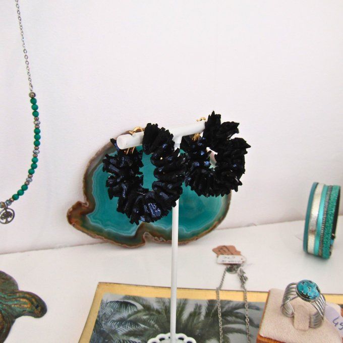 BOUCLES CHARDONS NOIRES