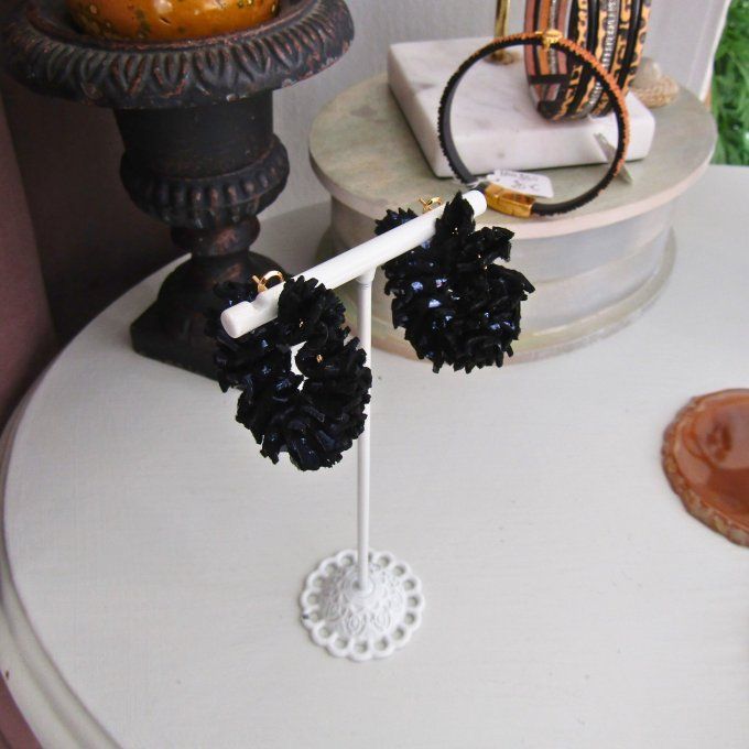 BOUCLES CHARDONS NOIRES