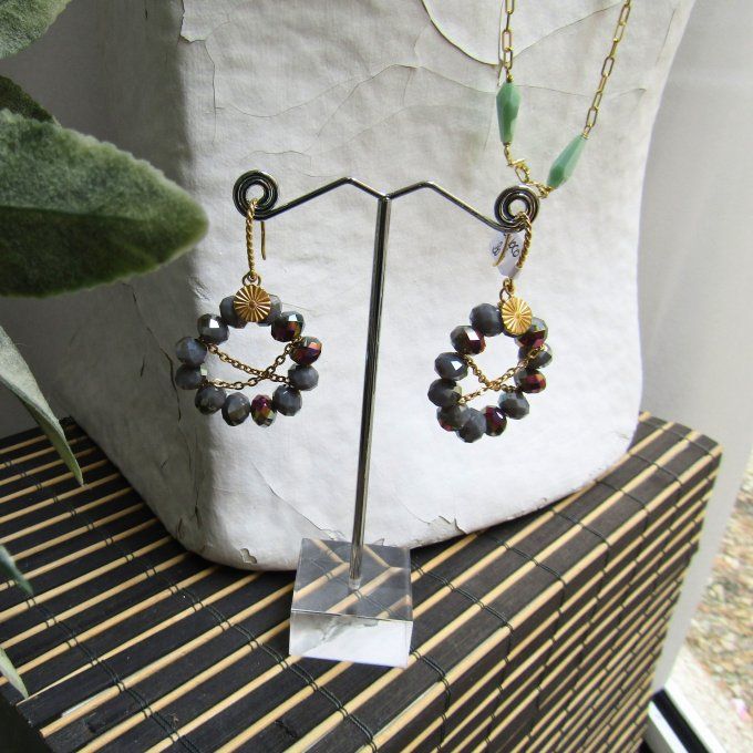 BOUCLES COCO GRIS REFLETS