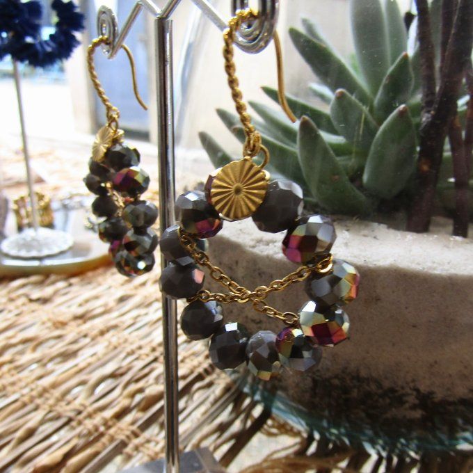 BOUCLES COCO GRIS REFLETS