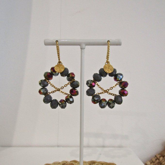 BOUCLES COCO GRIS REFLETS