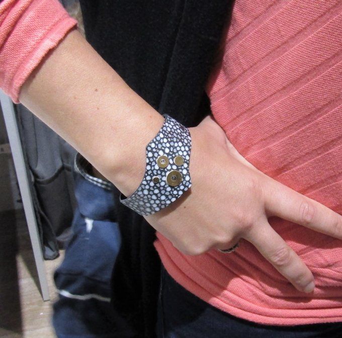BRACELET DASHA GRIS POIS