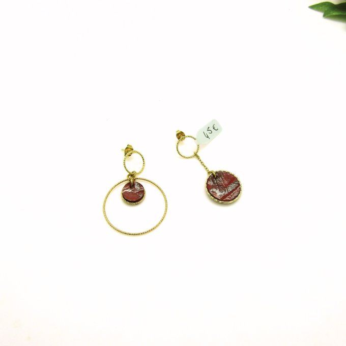 BOUCLES  DUALITE ROUGE