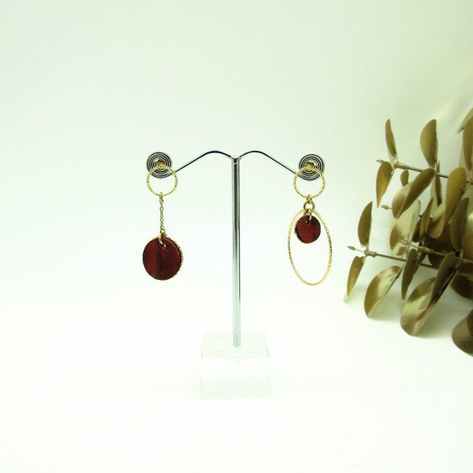 BOUCLES  DUALITE ROUGE