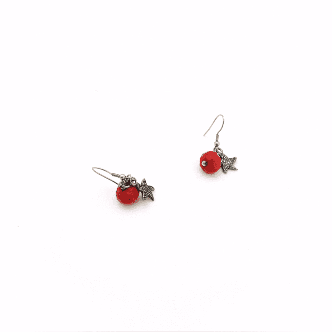 BOUCLES ESTRELLA ROUGES