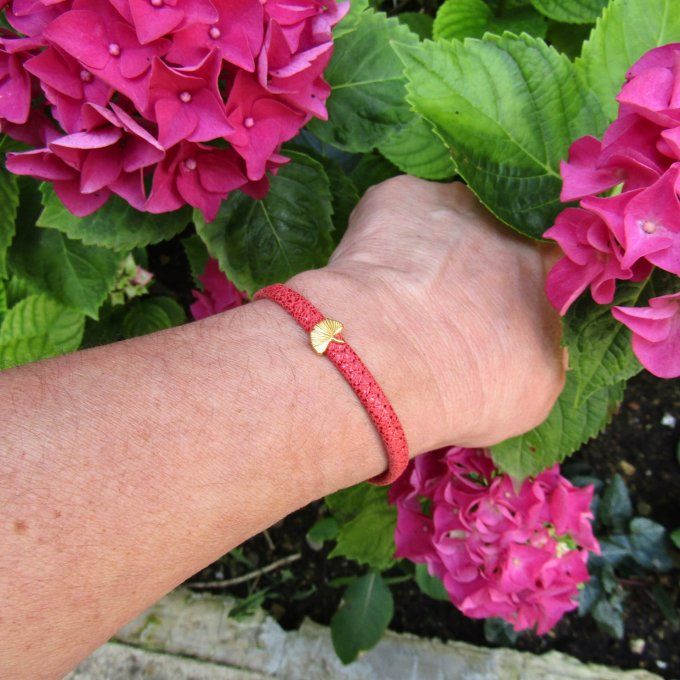 BRACELET FAN CORAIL GINKGO  