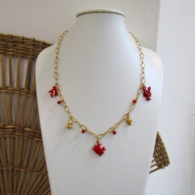 COLLIER FETICHE MER ROUGE
