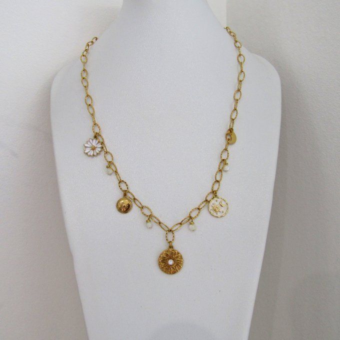 COLLIER FETICHE BLANC