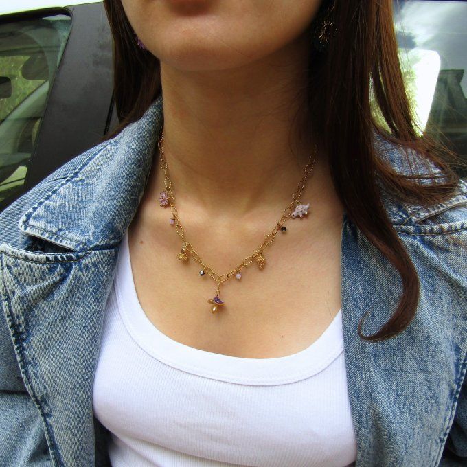 COLLIER FETICHE PARME VIOLET