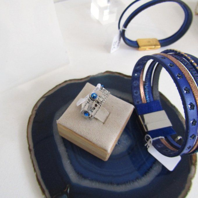 BAGUE GARLAND BLEUE
