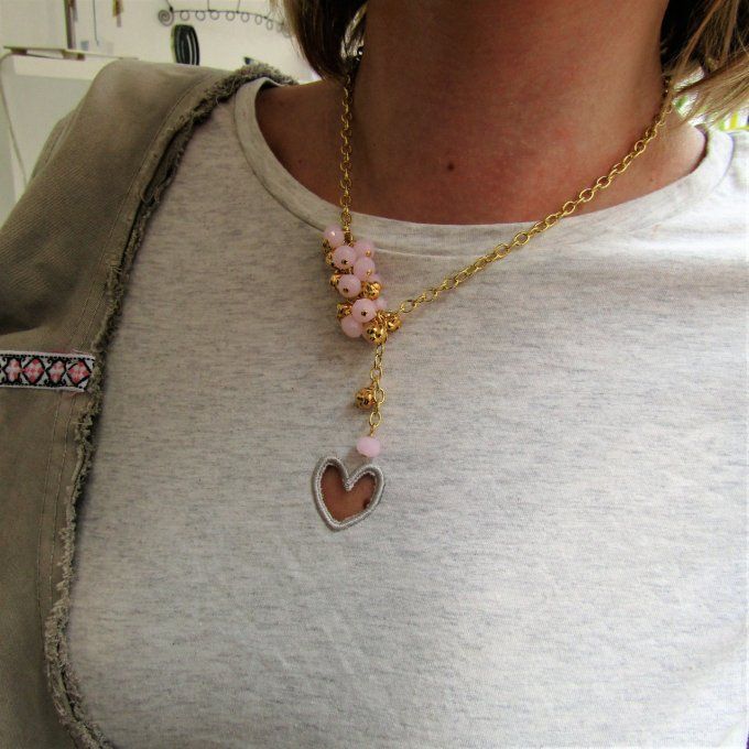 COLLIER GRAPPE ROSE