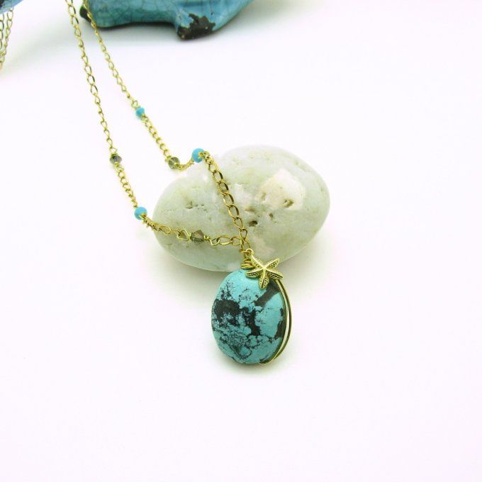COLLIER HATHOR TURQUOISE