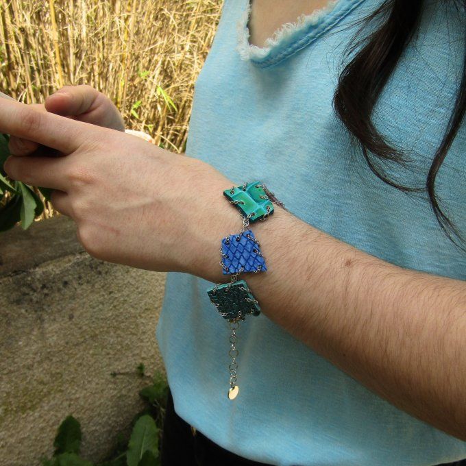 BRACELET HOLI BLEU VERT