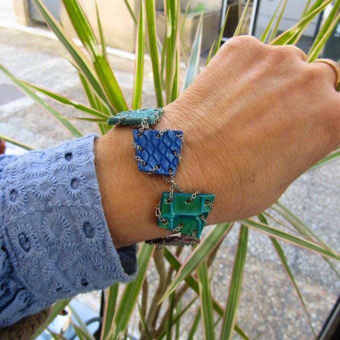 BRACELET HOLI BLEU VERT