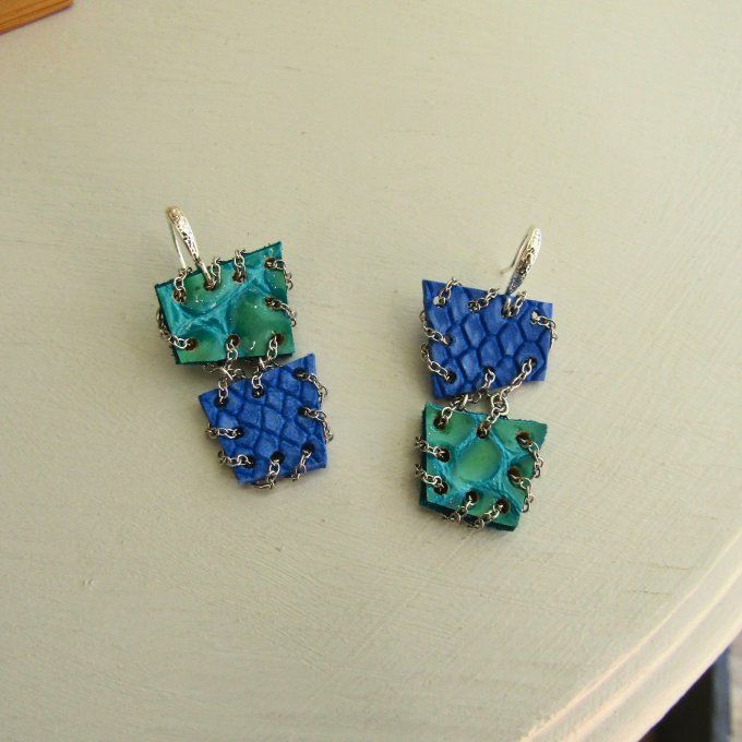 BOUCLES HOLI BLEU VERT