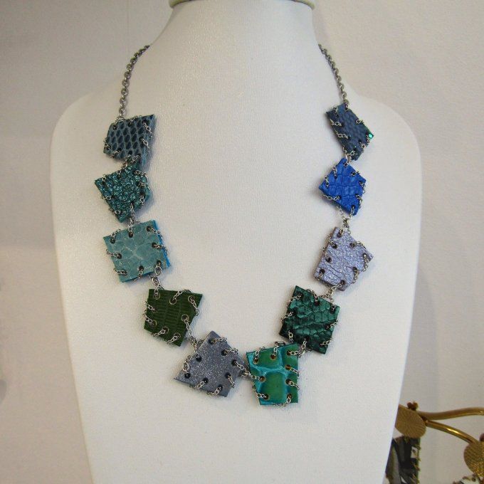 COLLIER HOLI BLEU VERT
