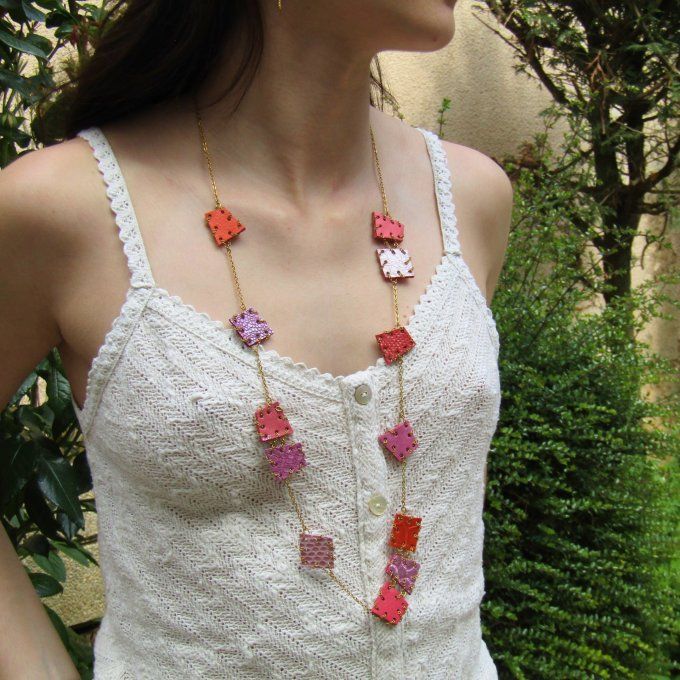 SAUTOIR HOLI ROSE ORANGE