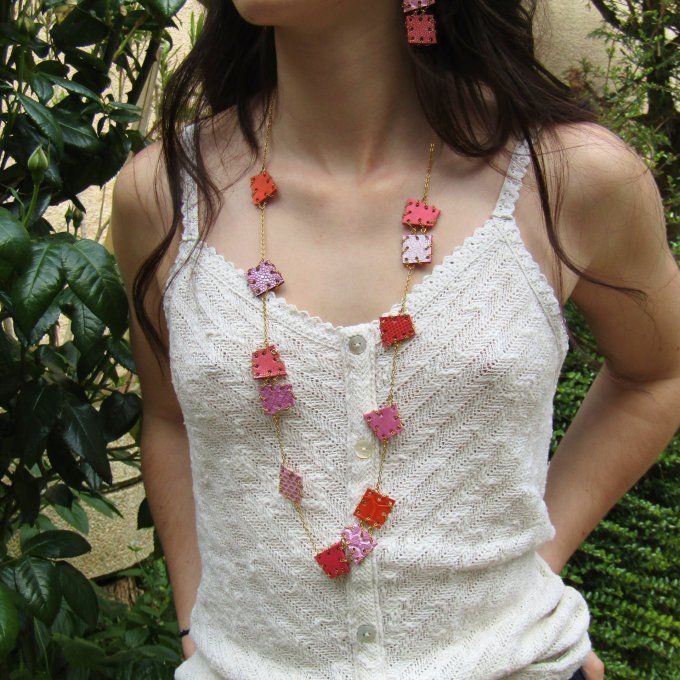 SAUTOIR HOLI ROSE ORANGE