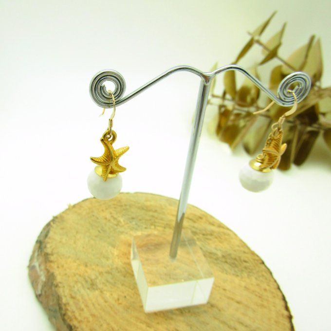 BOUCLES ESTRELLA BLANCHES
