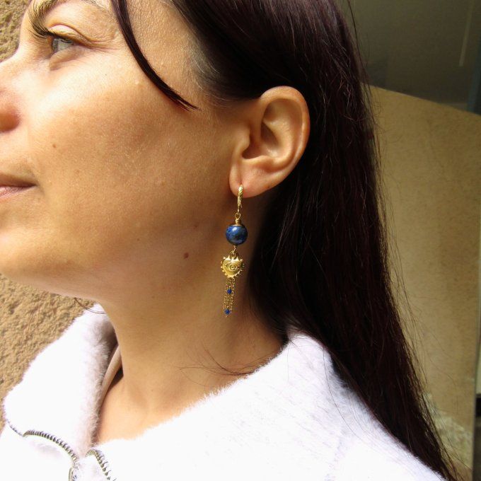 BOUCLES COEUR LAPIS