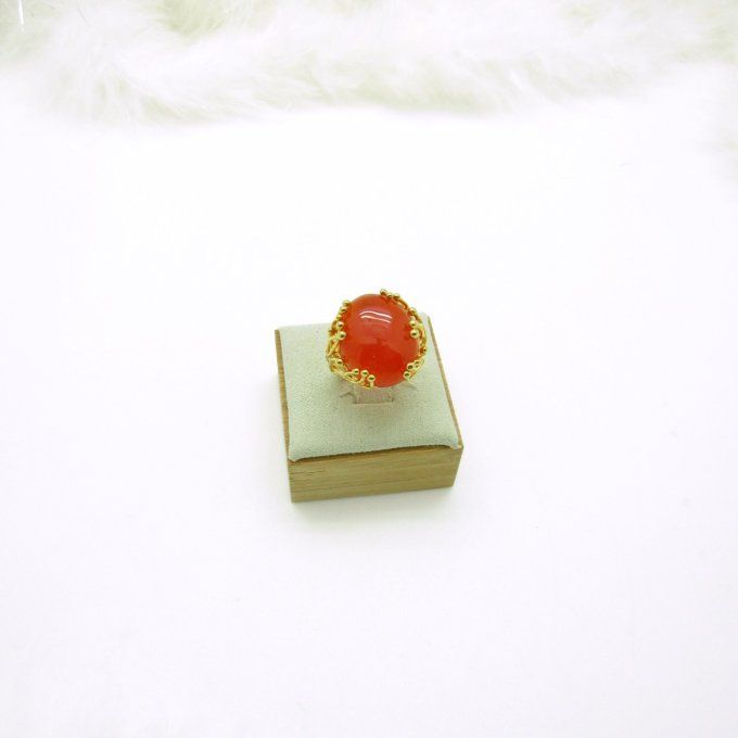BAGUE PISTIL CORNALINE