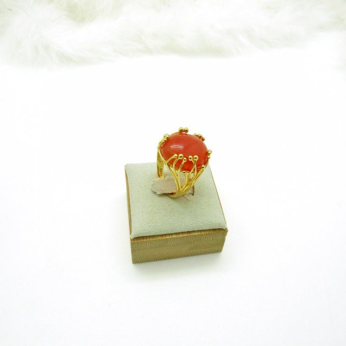 BAGUE PISTIL CORNALINE