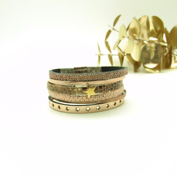 BRACELET PHENIX  ROSE OR ETOILE