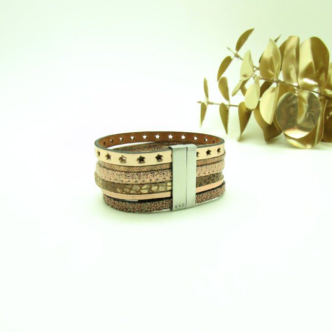 BRACELET PHENIX  ROSE OR ETOILE