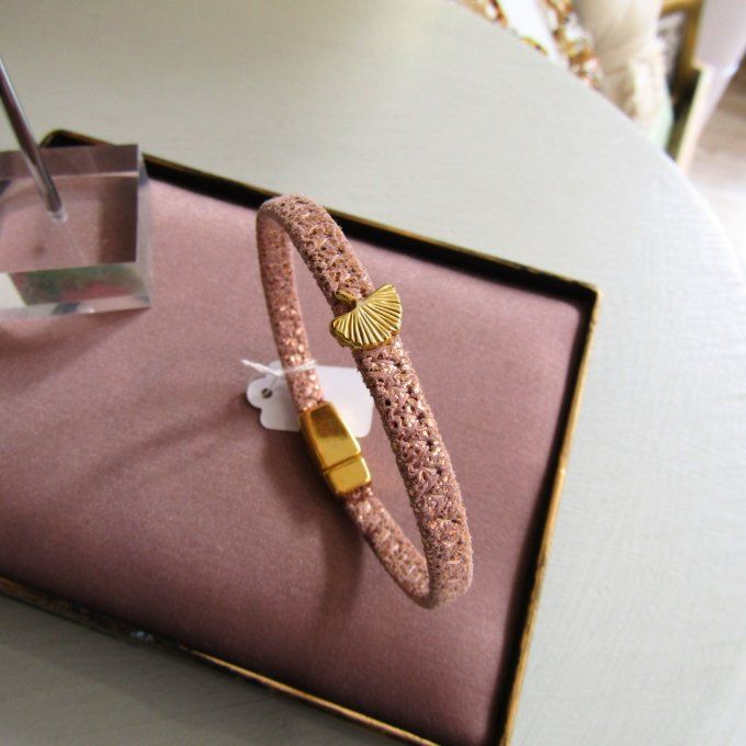 BRACELET FAN ROSE GINKGO 