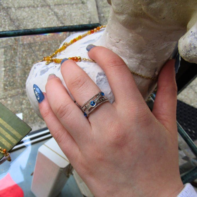 BAGUE GARLAND BLEUE